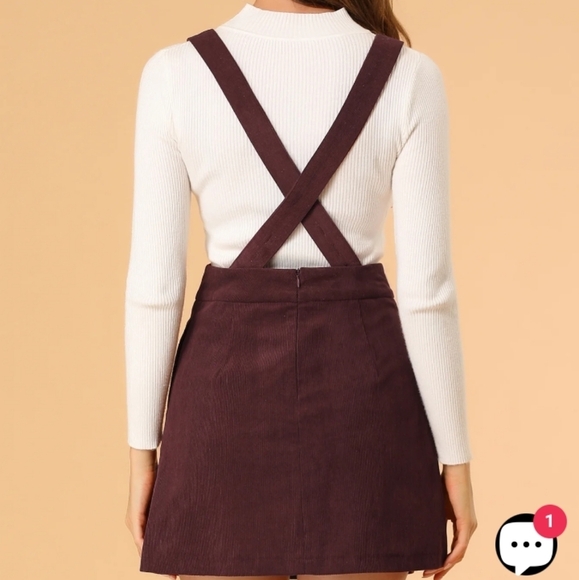 Allegra K corduroy skirt overalls - Picture 4 of 9